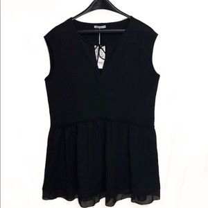 <NWT>Zara Black Midi Dress